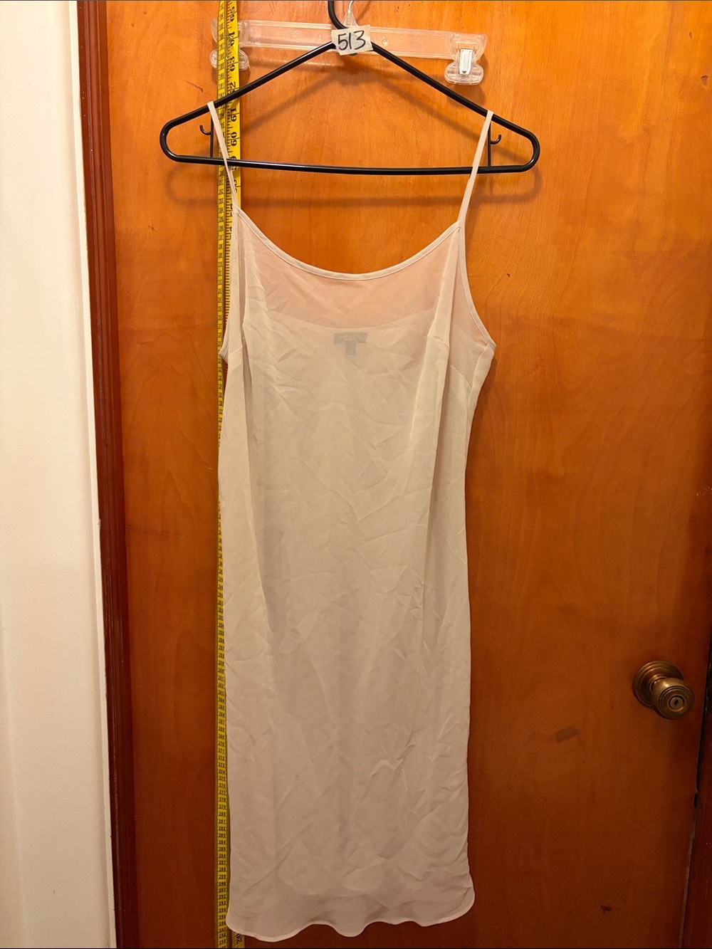 Talbots Cream Slip Chemise with Adjustable Spaghetti Straps